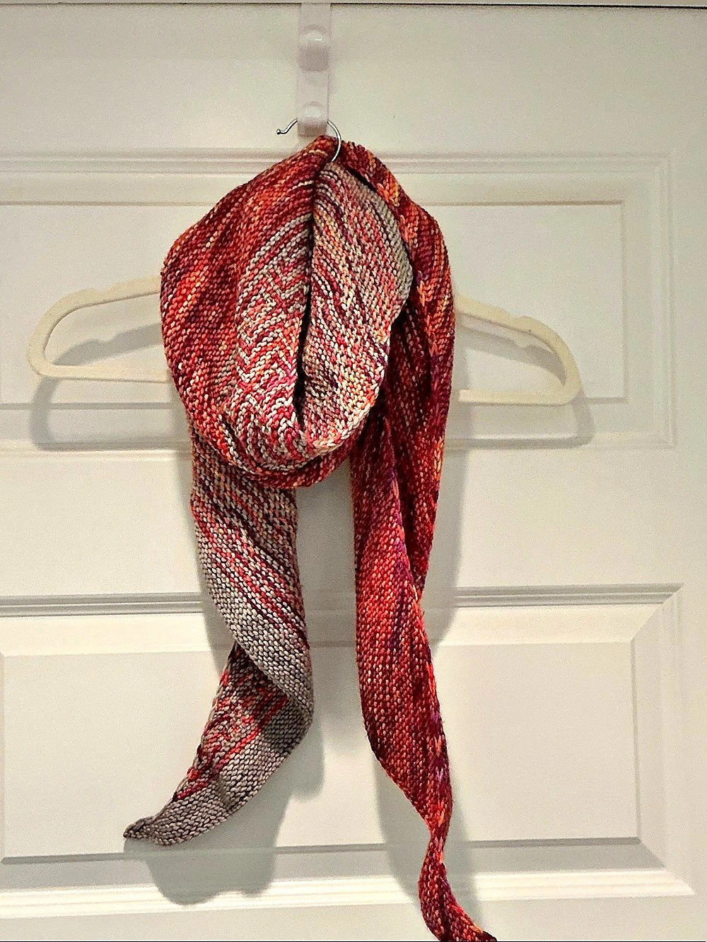 Red & Gray Geometric Scarf - Picture 3 of 5